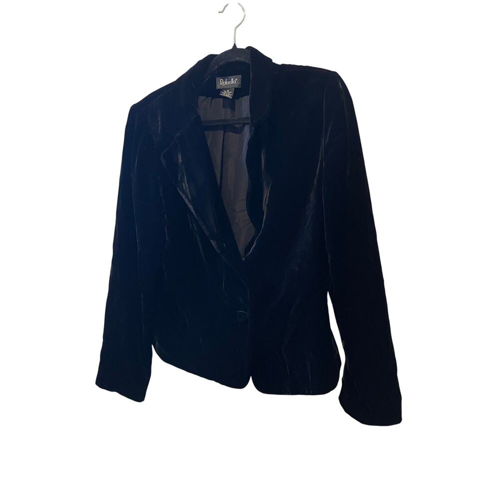 Rafaella Black Velvet whimsigoth Emo blazer size 12